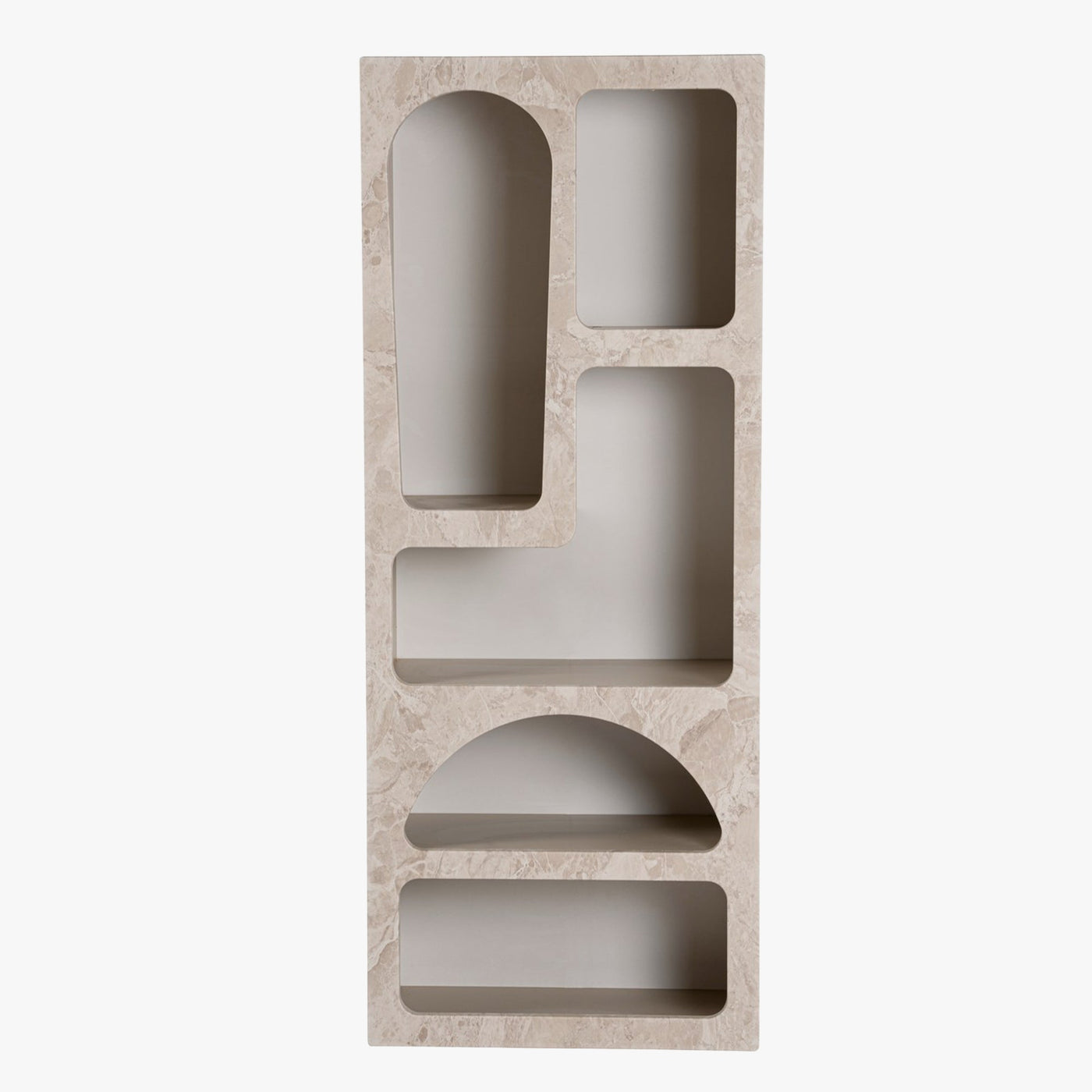LILA Bibliothèque avec 5 niches beige - Bibliothèque - Mobilier Deco