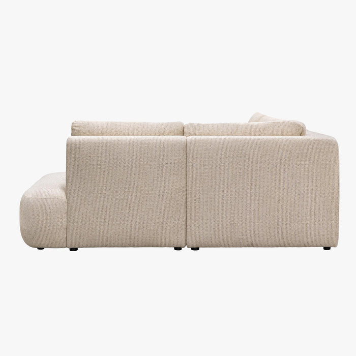 LINDA Canapé d'angle modulable en tissu beige - Angle droit