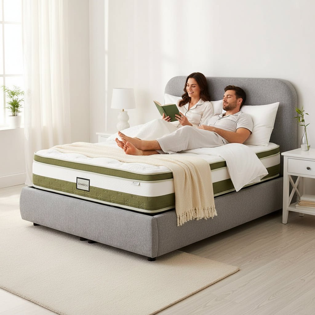 LINE Lit double en tissu gris vert avec coffre 160x200 cm - Lits - Mobilier Deco