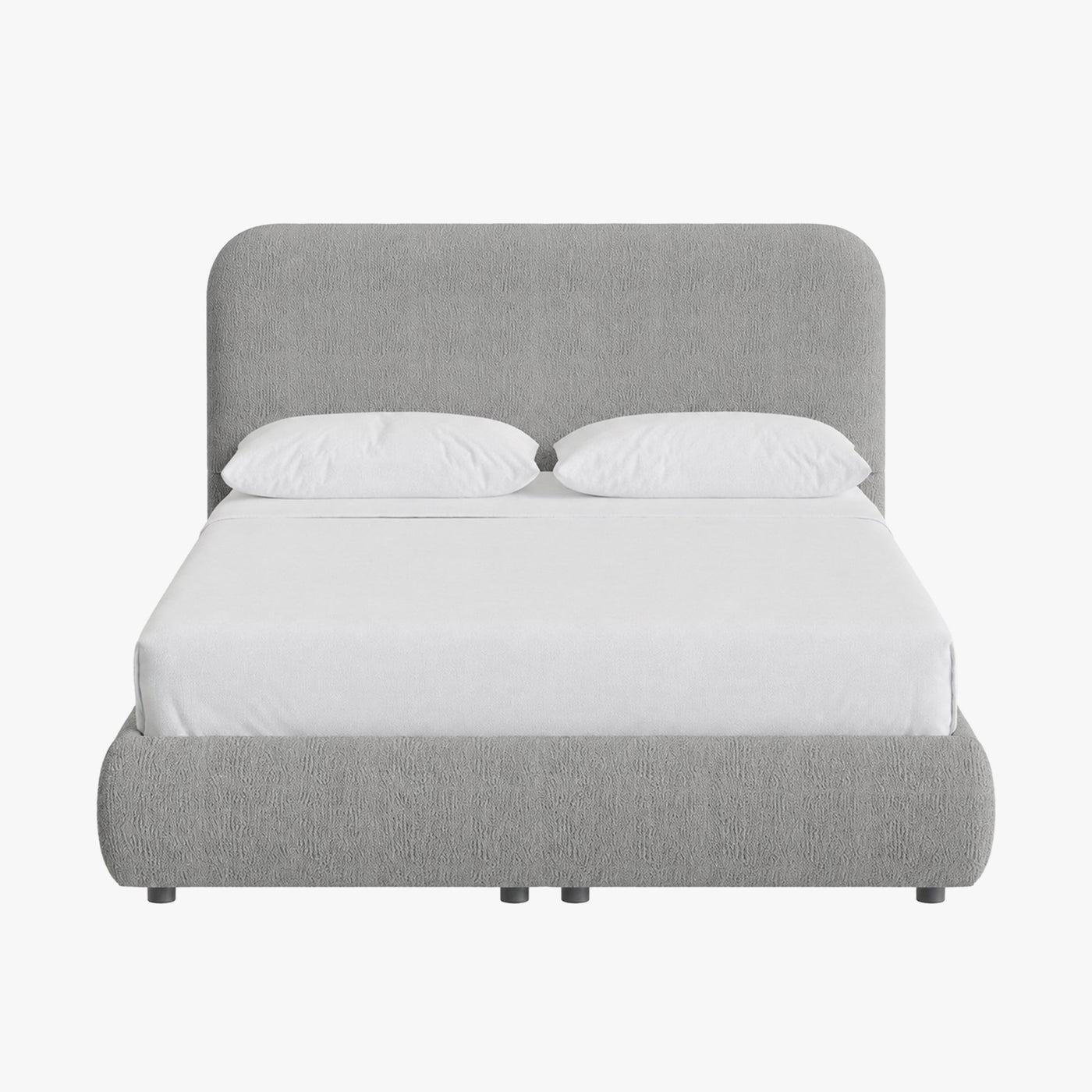 LINE Lit double en tissu gris vert avec coffre 160x200 cm - Lits - Mobilier Deco