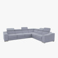 LUCKY COTELÉ Canapé d’angle convertible réversible en velours côtelé gris clair