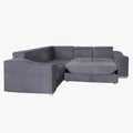 LUCKY MINI Canapé d’angle convertible réversible en velours gris