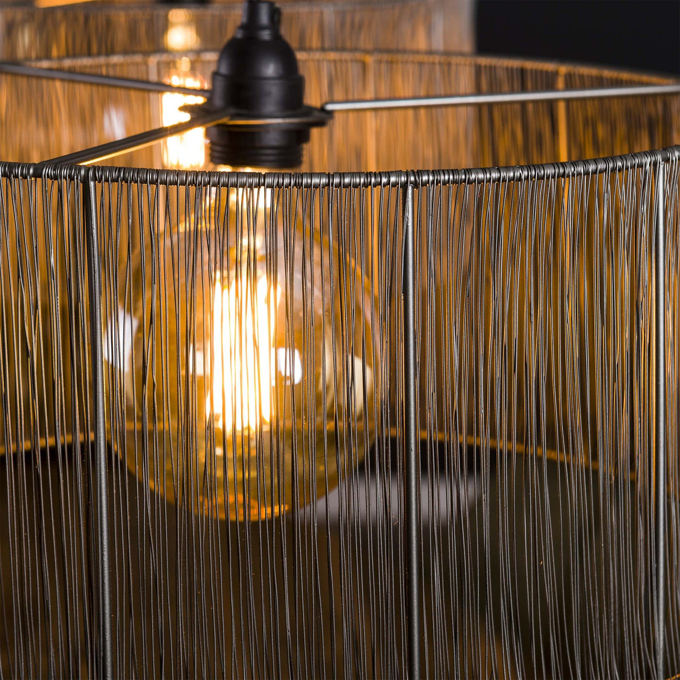 LUMIRA Suspension 2 lampes en métal argenté 120x150 cm - Luminaires - Mobilier Deco
