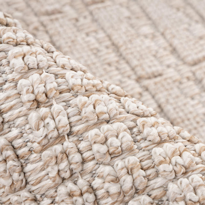 LUXOR Tapis tissé à franges beige - 160x230 cm