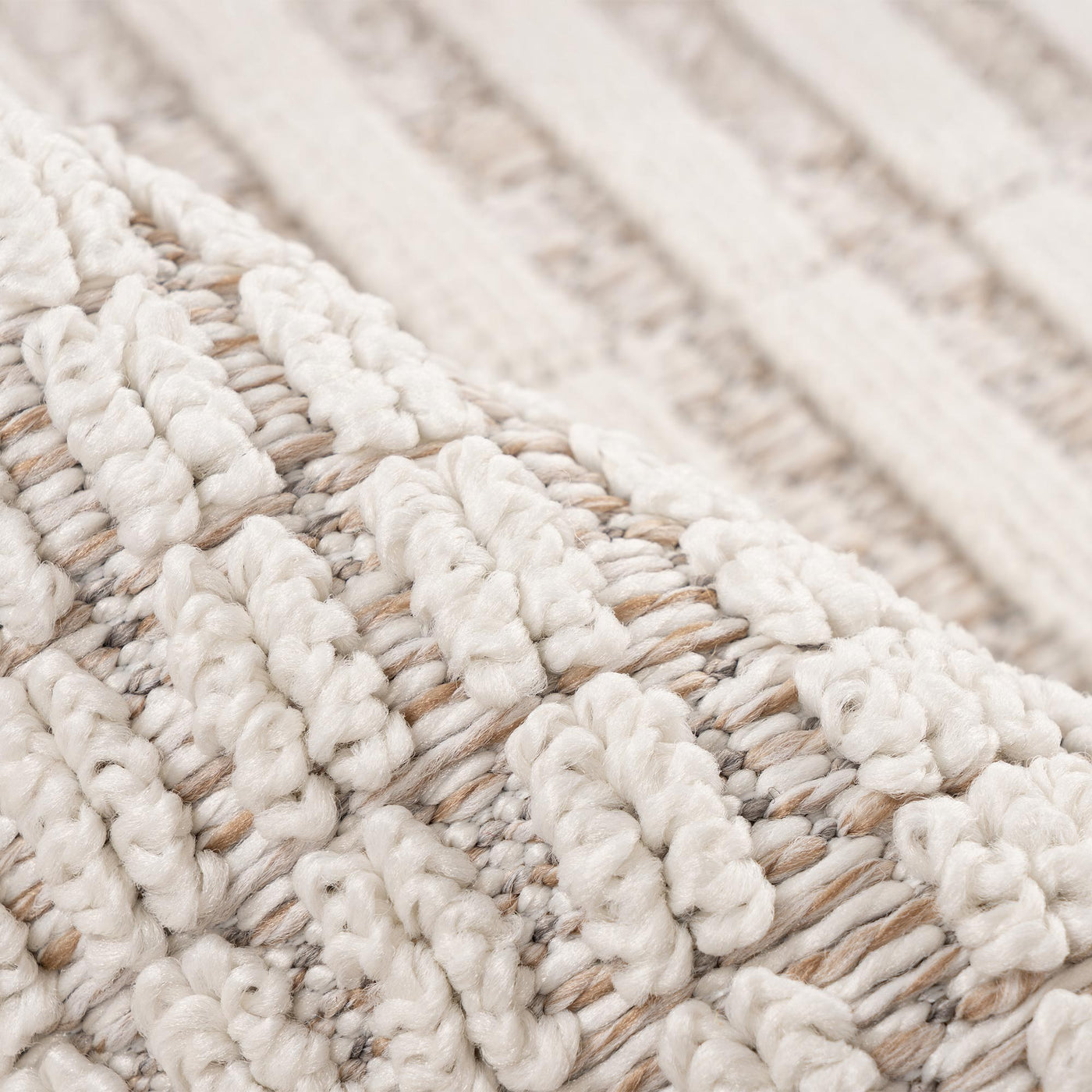 LUXOR Tapis tissé à franges écru - 160x230 cm - Tapis - Mobilier Deco