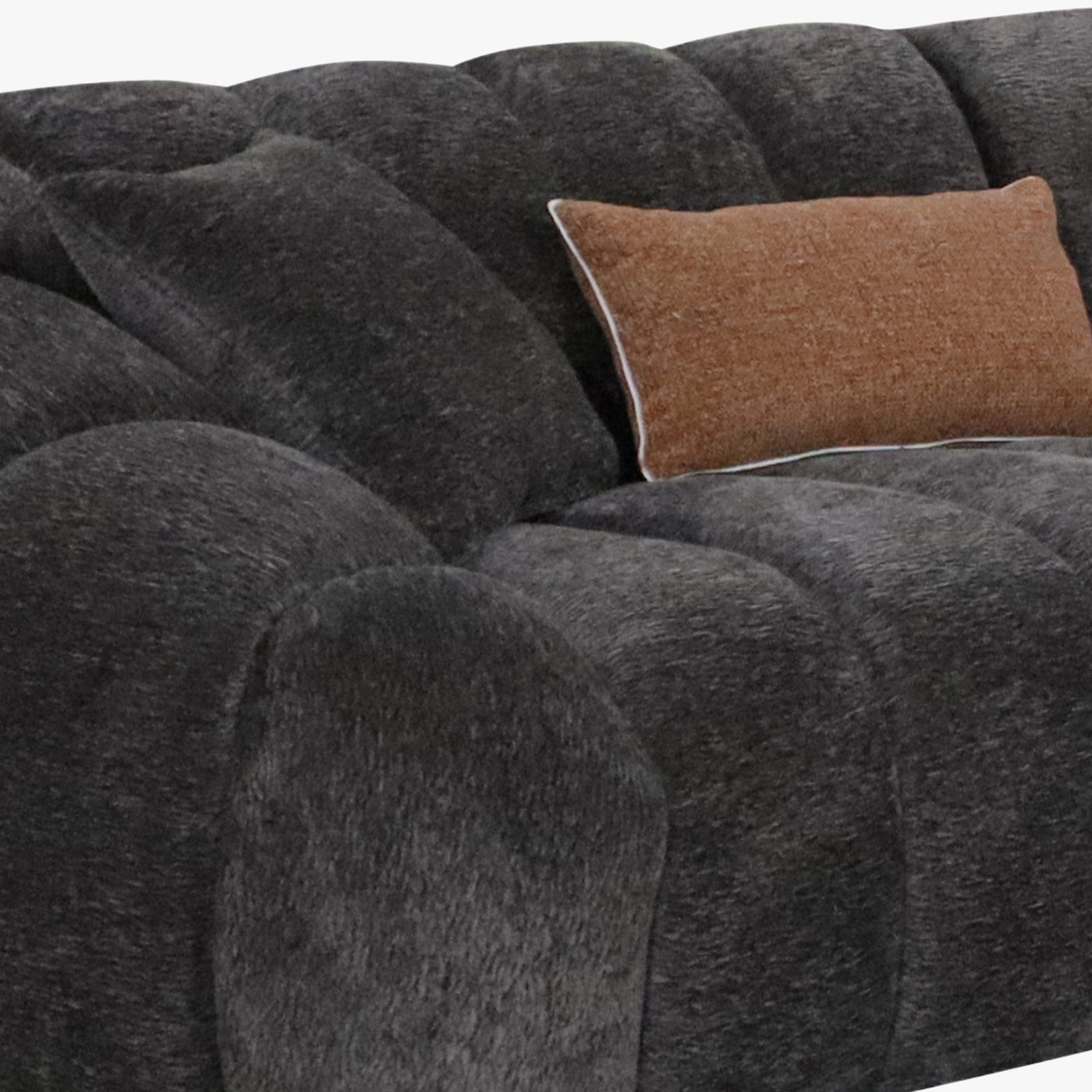 MADY Canapé d'angle réversible en tissu gris anthracite - Canapés d'angle - Mobilier Deco