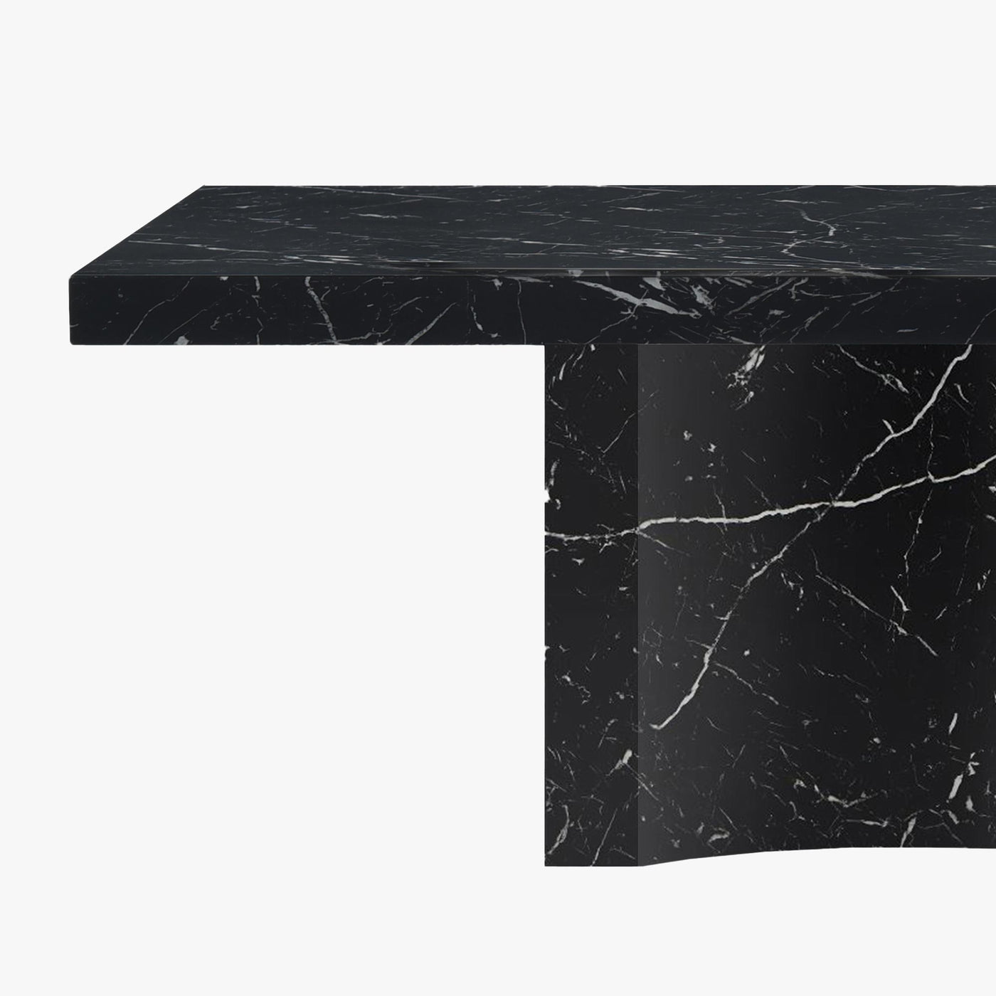 MALYA Table à manger marbre d'ingénierie noir - Table à manger - Mobilier Deco