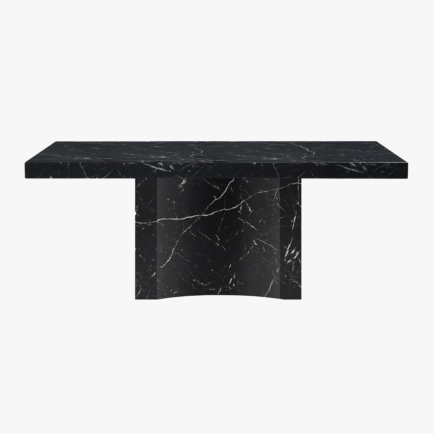 MALYA Table à manger marbre d'ingénierie noir - Table à manger - Mobilier Deco