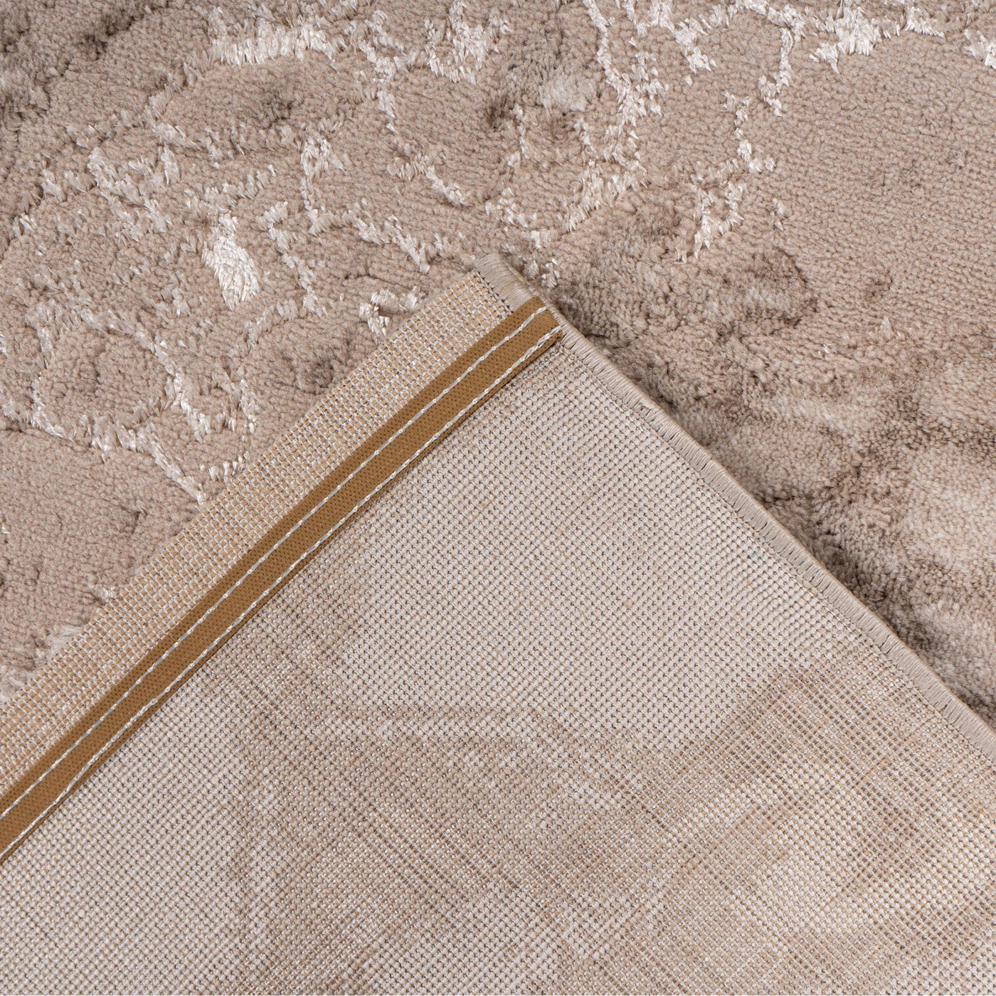 MARMARIS Tapis en tissu à veinure marbré beige -160x230 cm - Tapis - Mobilier Deco