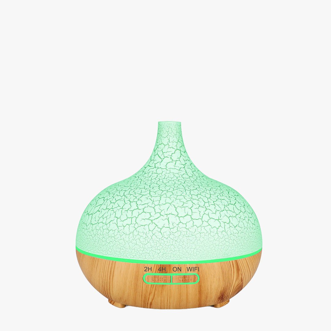 MAROS Diffuseur d'huiles essentielles à LED couleur bois et blanc - Diffuseurs - Mobilier Deco