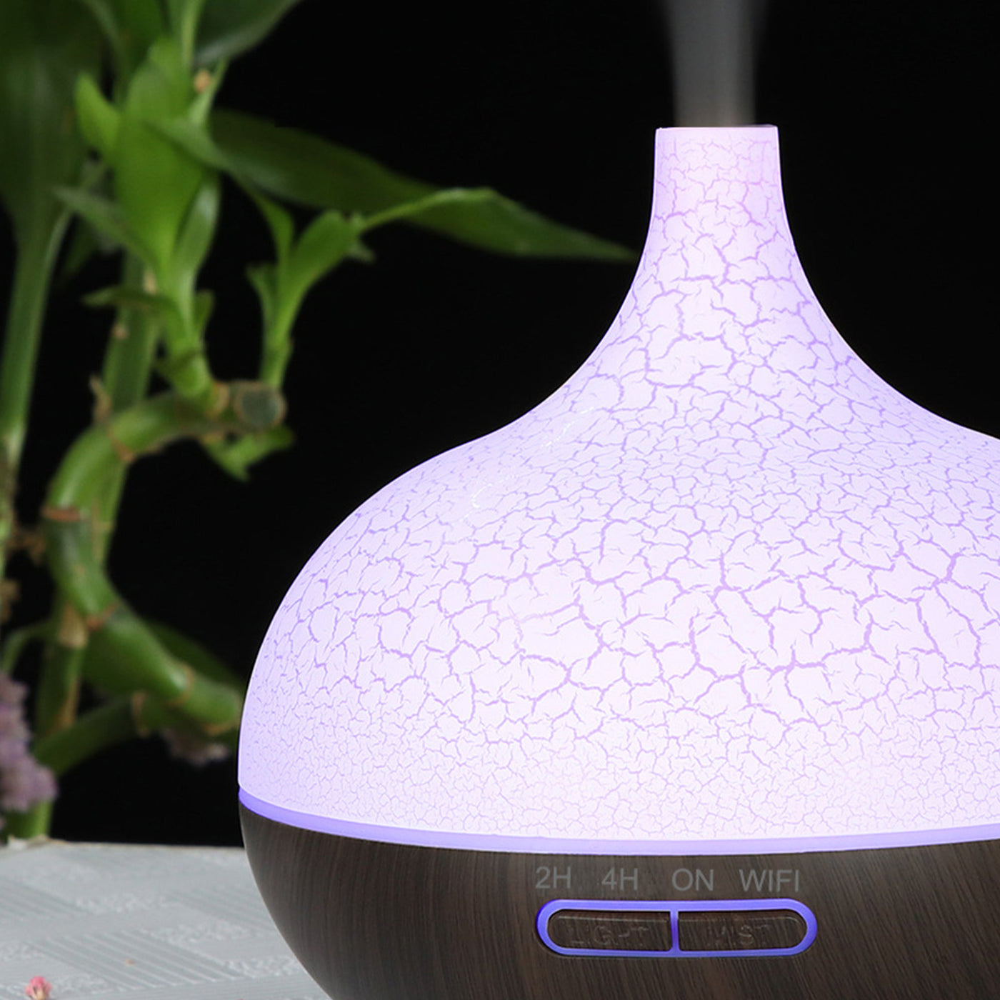 MAROS Diffuseur d'huiles essentielles à LED noir et blanc - Diffuseurs - Mobilier Deco
