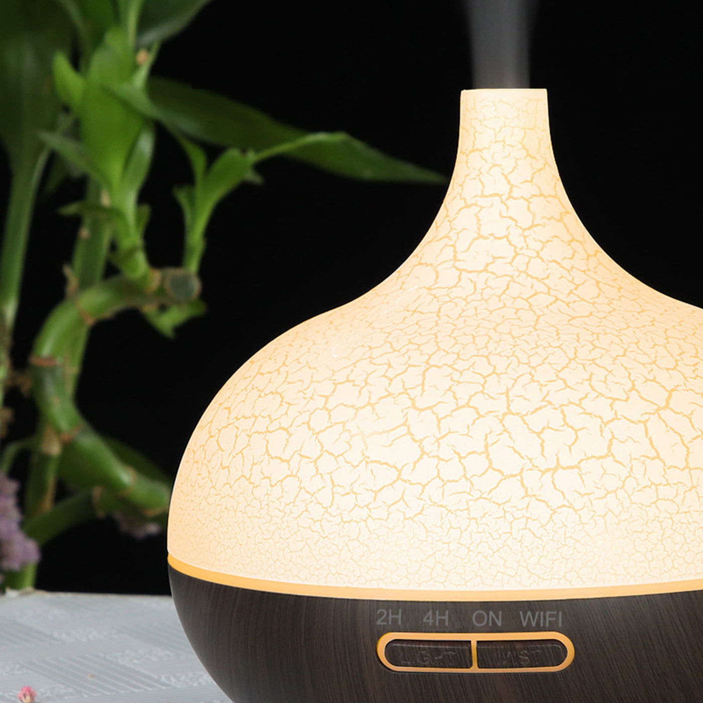 MAROS Diffuseur d'huiles essentielles à LED noir et blanc - Diffuseurs - Mobilier Deco