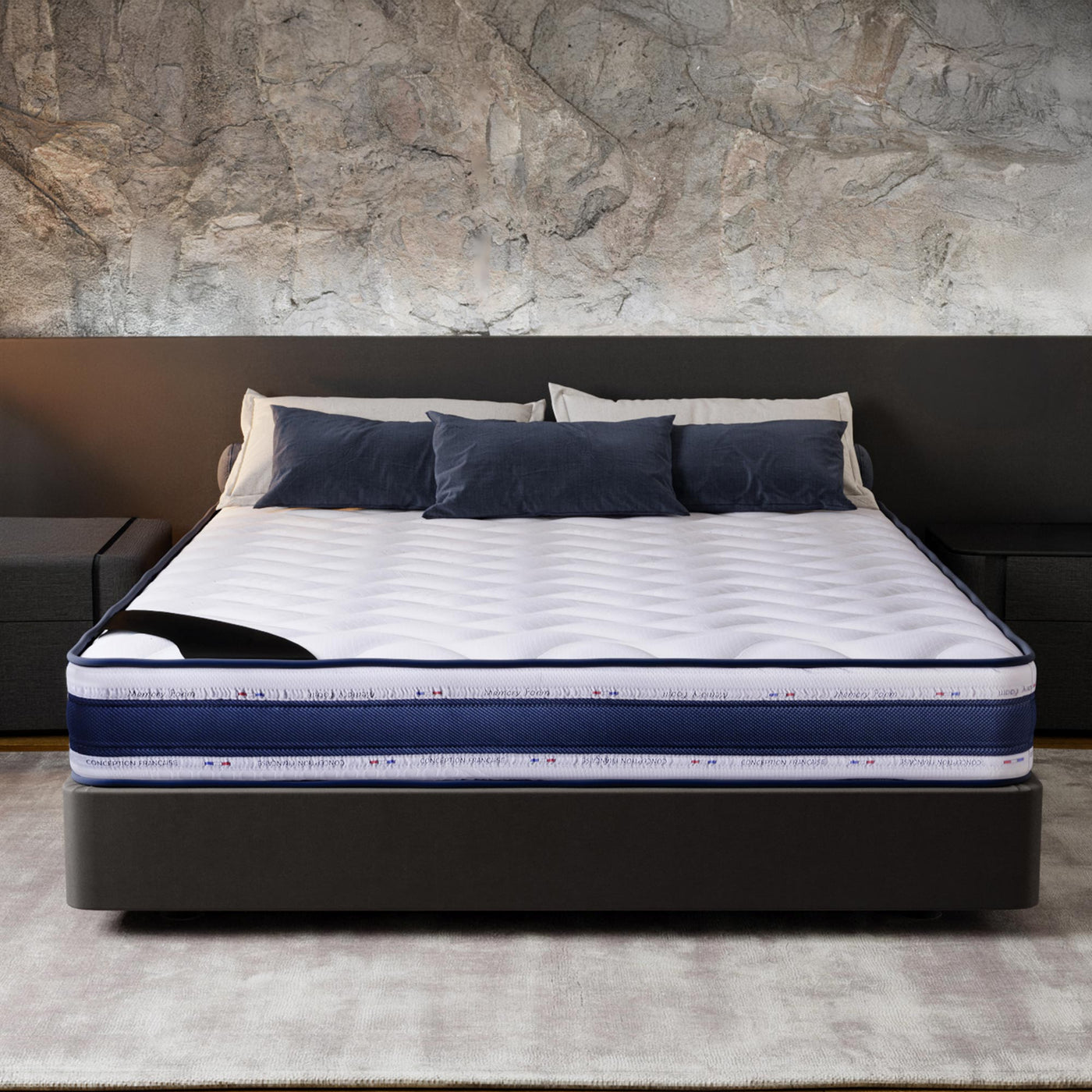 MATIAS Matelas mémoire de forme 160x200 cm épaisseur 22 cm - Matelas - Mobilier Deco