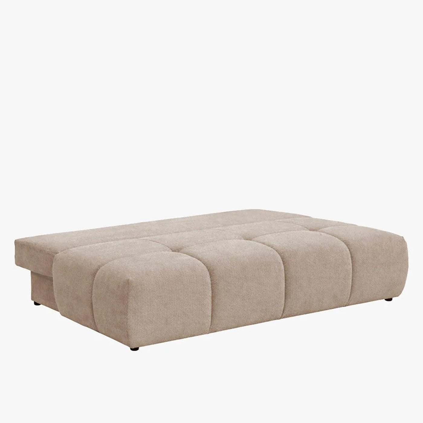 MELVA Canapé 3 places convertible avec coffre en tissu beige - Canapés convertibles - Mobilier Deco