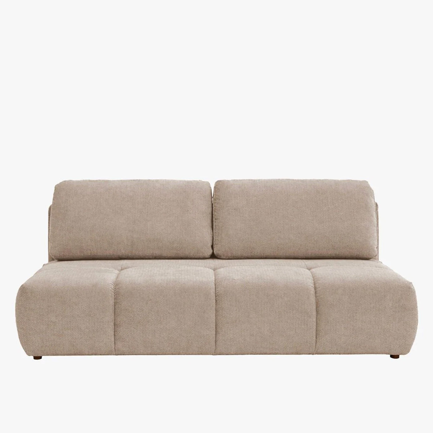MELVA Canapé 3 places convertible avec coffre en tissu beige - Canapés convertibles - Mobilier Deco
