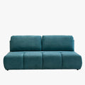 MELVA Canapé 3 places convertible avec coffre en tissu bleu