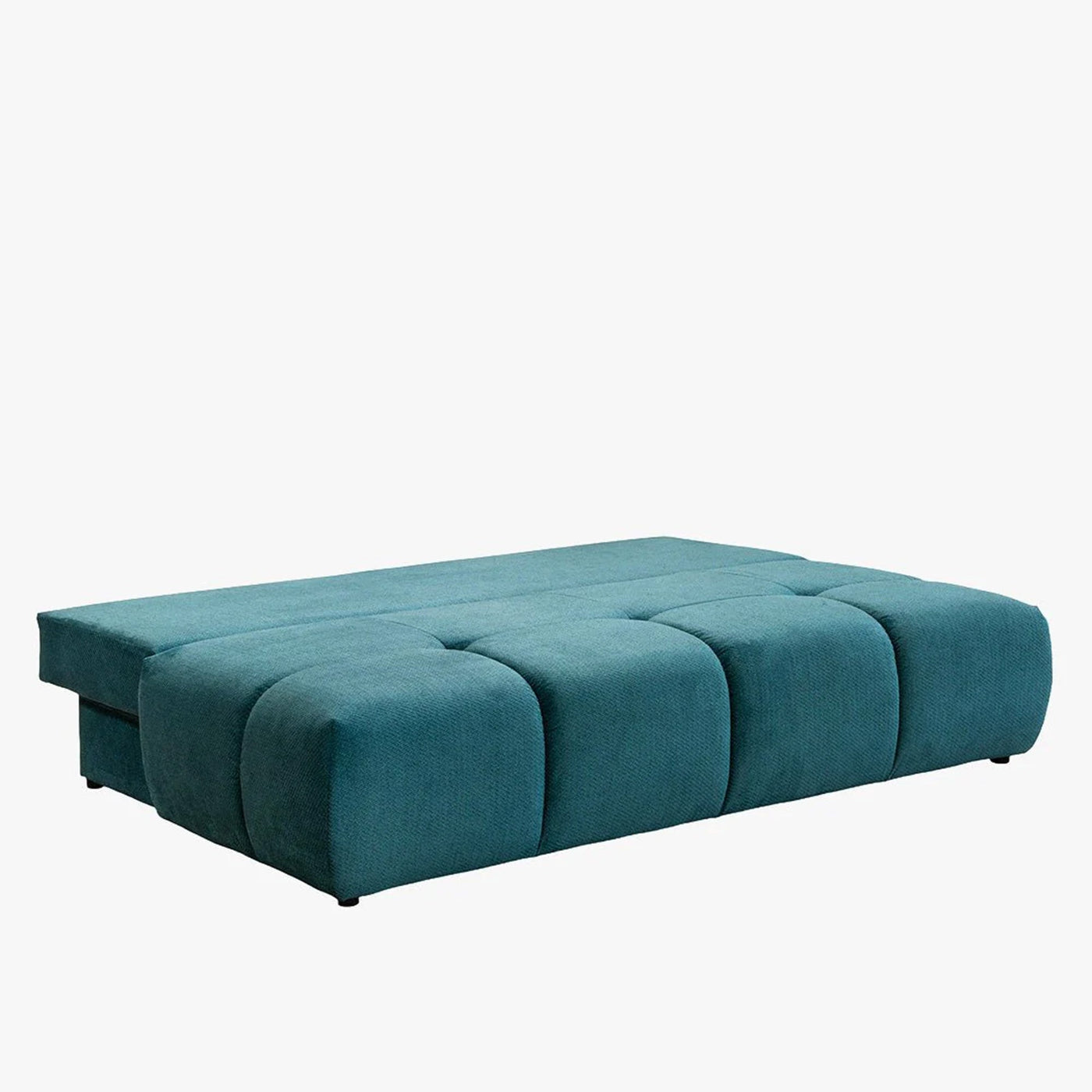 MELVA Canapé 3 places convertible avec coffre en tissu bleu - Canapés convertibles - Mobilier Deco