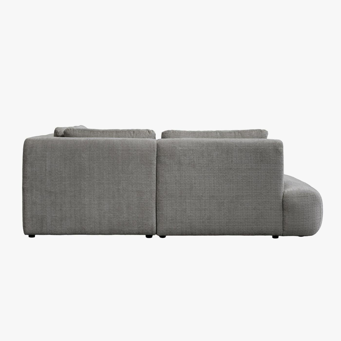 MERYA Canapé d'angle modulable en tissu gris - Angle gauche - Canapés d'angle - Mobilier Deco