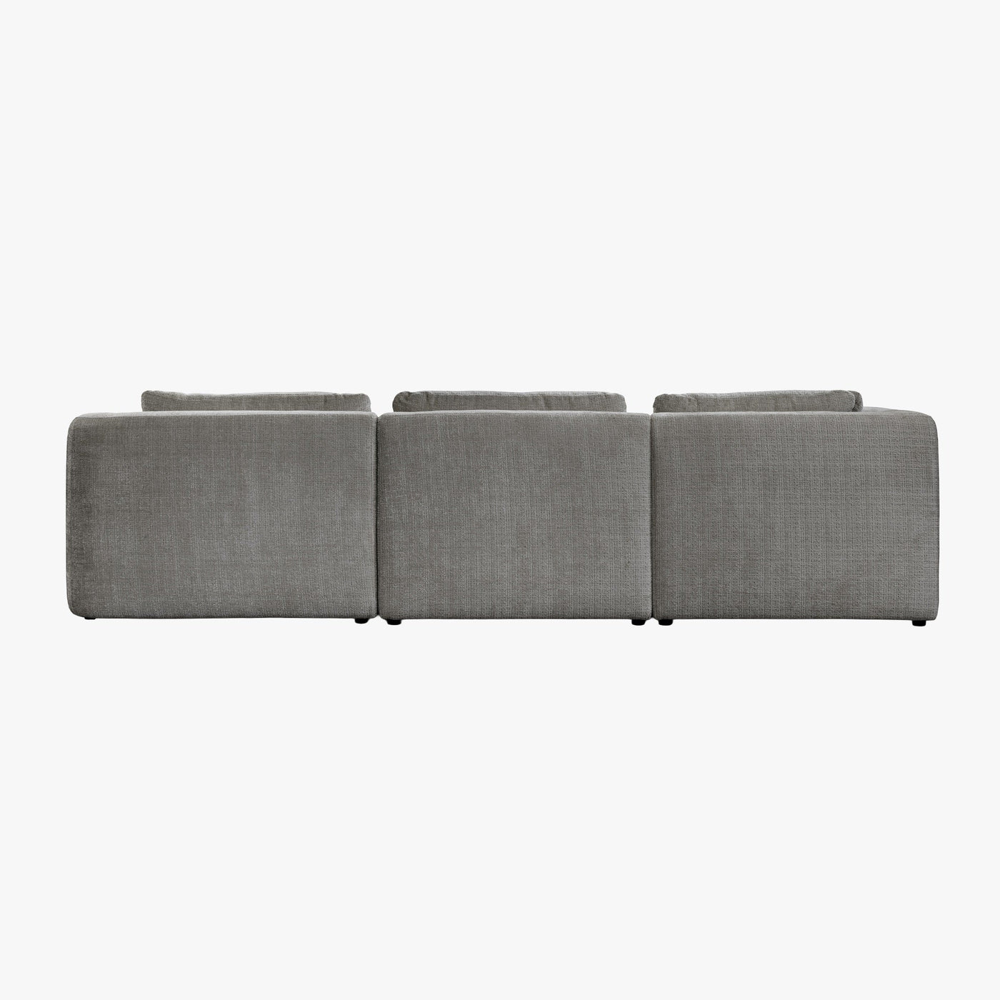 MERYA Canapé d'angle modulable en tissu gris - Angle gauche - Canapés d'angle - Mobilier Deco