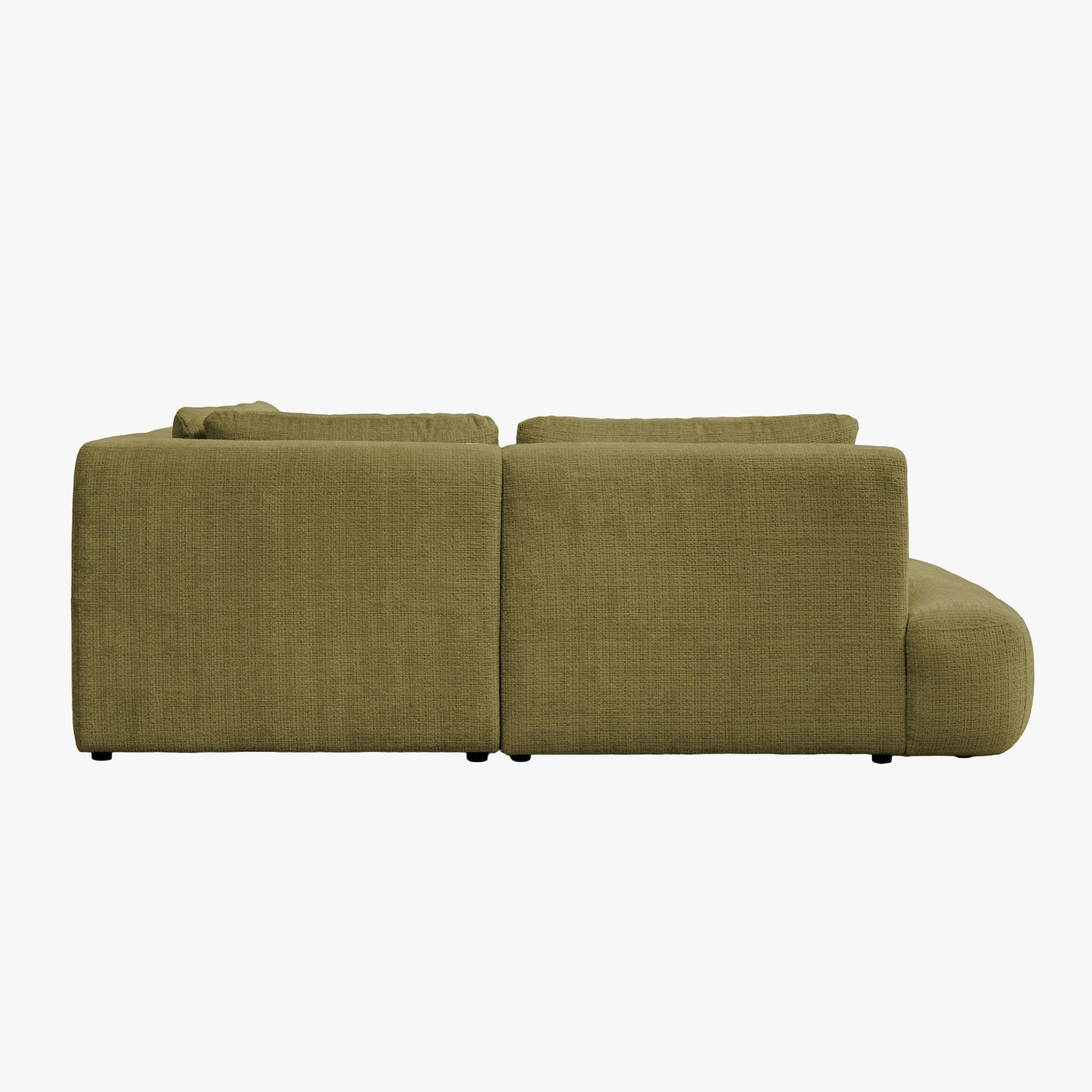 MERYA Canapé d'angle modulable en tissu vert olive - Angle gauche - Canapés d'angle - Mobilier Deco