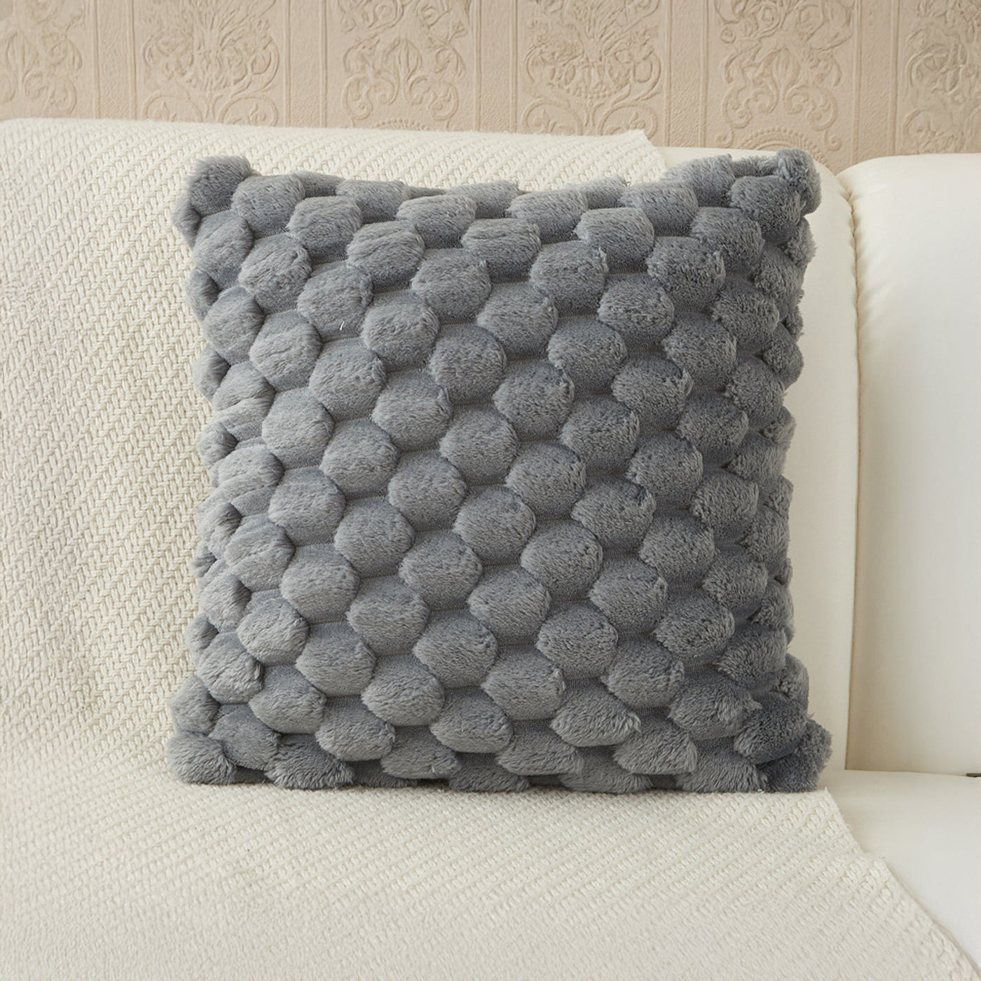 MEYS Coussin carré en tissu gris 45x45 cm - Coussins - Mobilier Deco