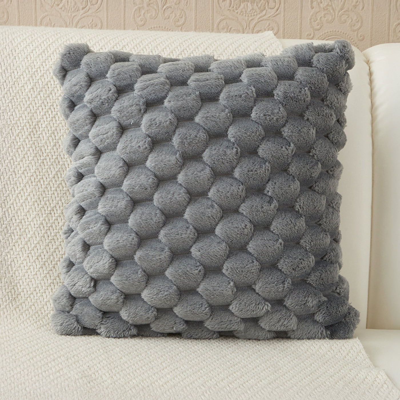 MEYS Coussin carré en tissu gris 45x45 cm - Coussins - Mobilier Deco