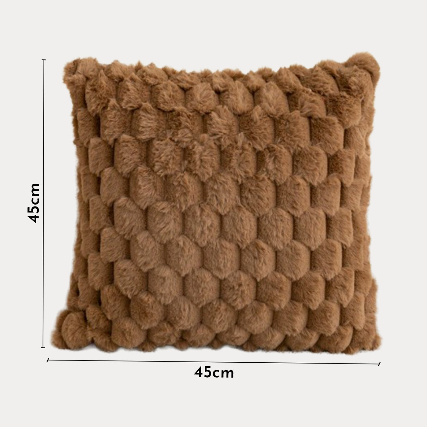 MEYS Coussin carré en tissu marron 45x45 cm - Coussins - Mobilier Deco