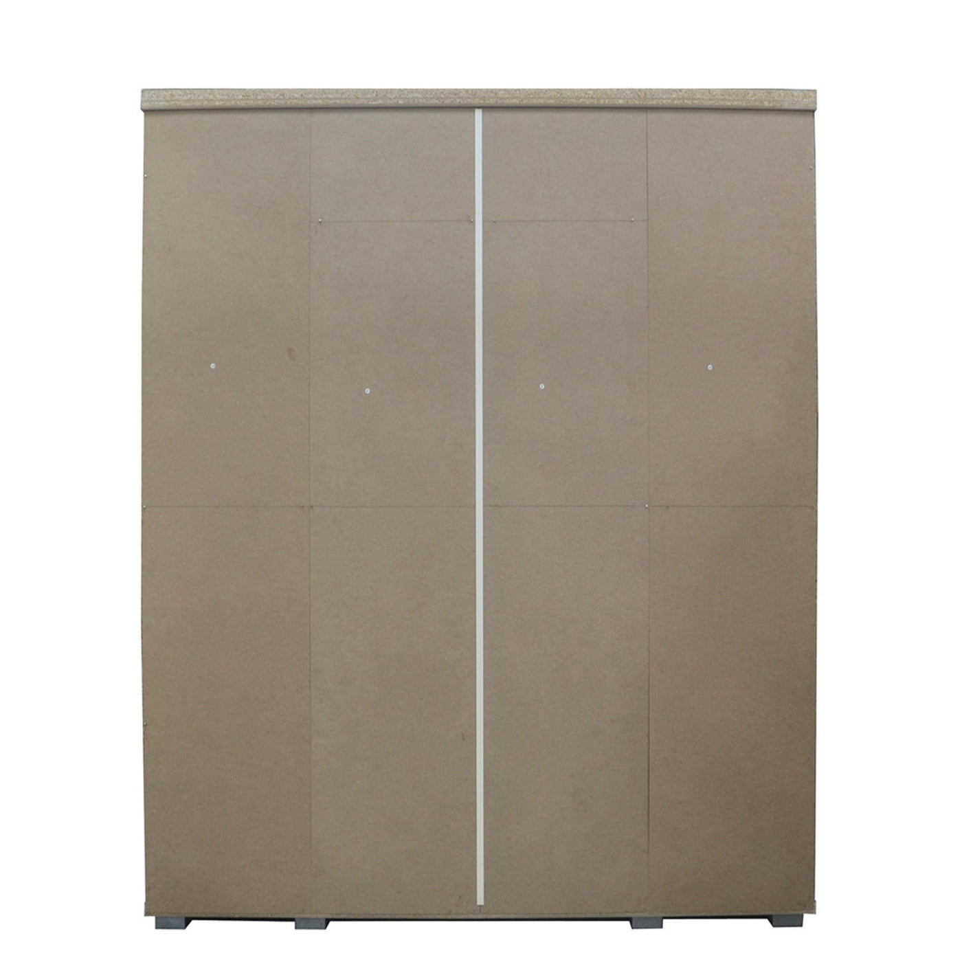 MIKE XXL Armoire 4 portes 7 étagères et penderie blanc - Armoire - Mobilier Deco