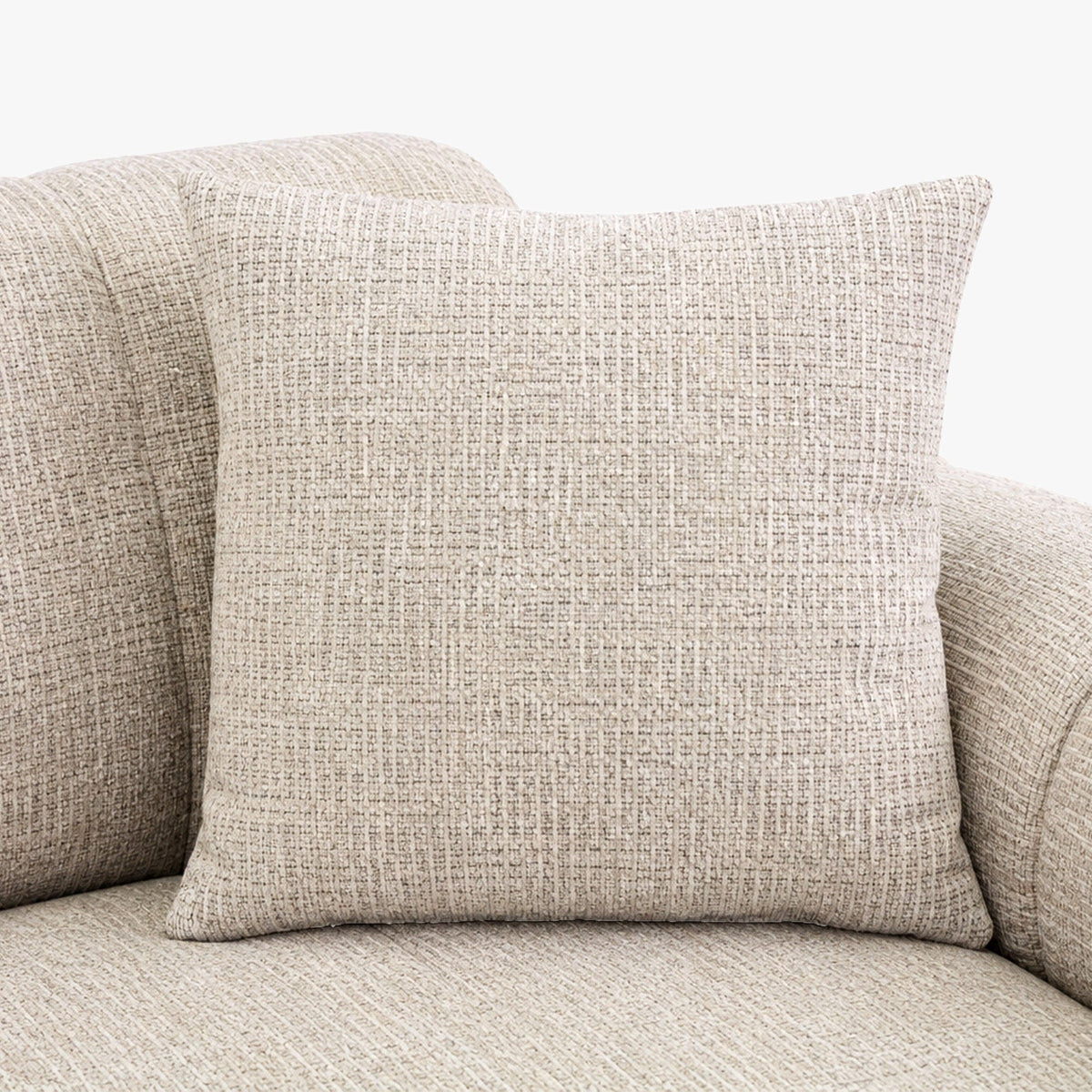MILAN Canapé d'angle convertible en tissu beige - Angle droit - Mobilier Deco