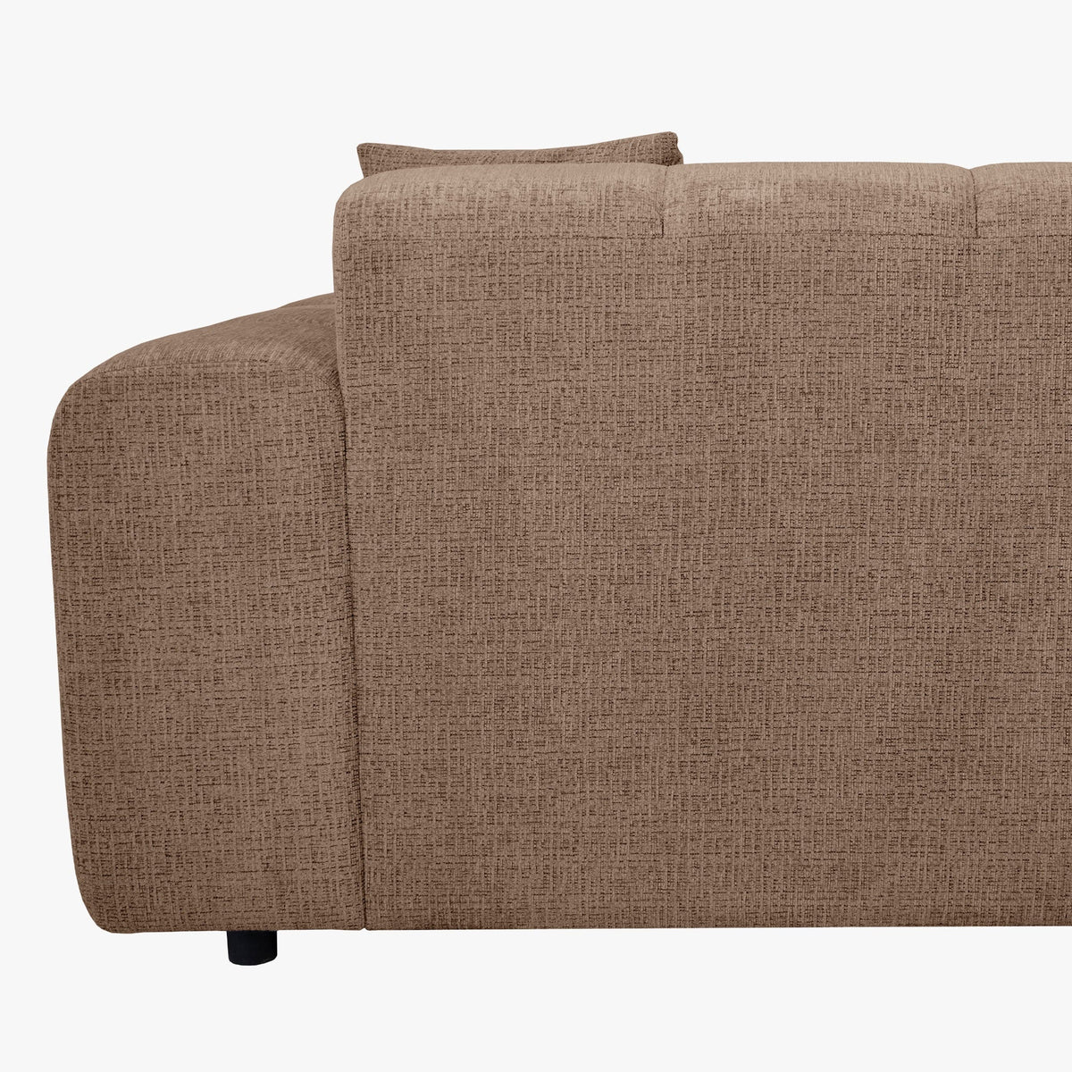 MILAN Canapé d'angle convertible en tissu taupe - Angle droit - Mobilier Deco