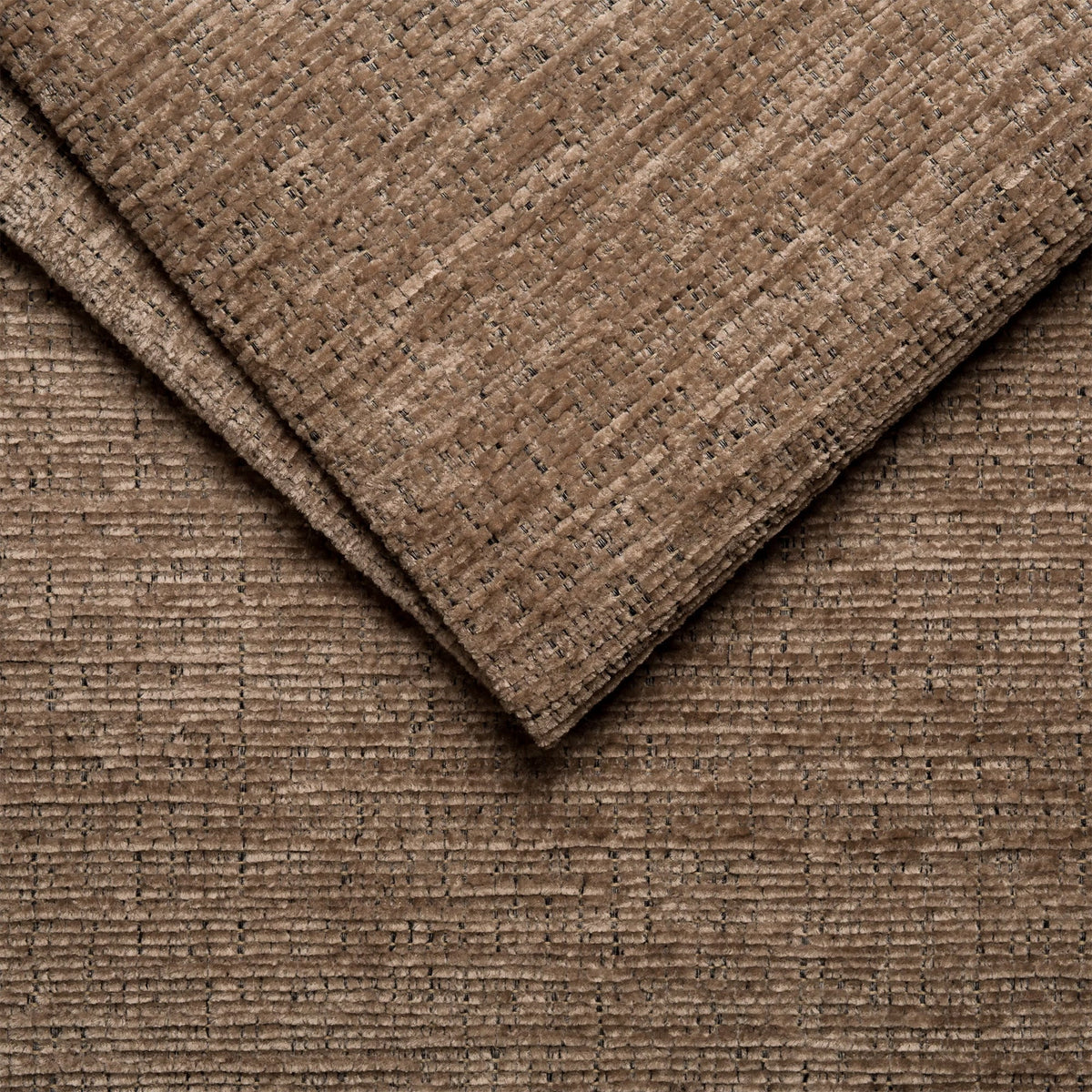MILAN Canapé d'angle convertible en tissu taupe - Angle droit - Mobilier Deco