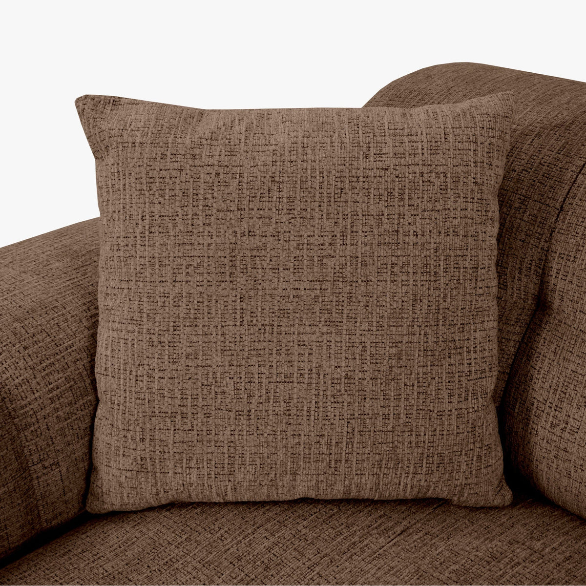 MILAN Canapé d'angle convertible en tissu taupe - Angle droit - Mobilier Deco