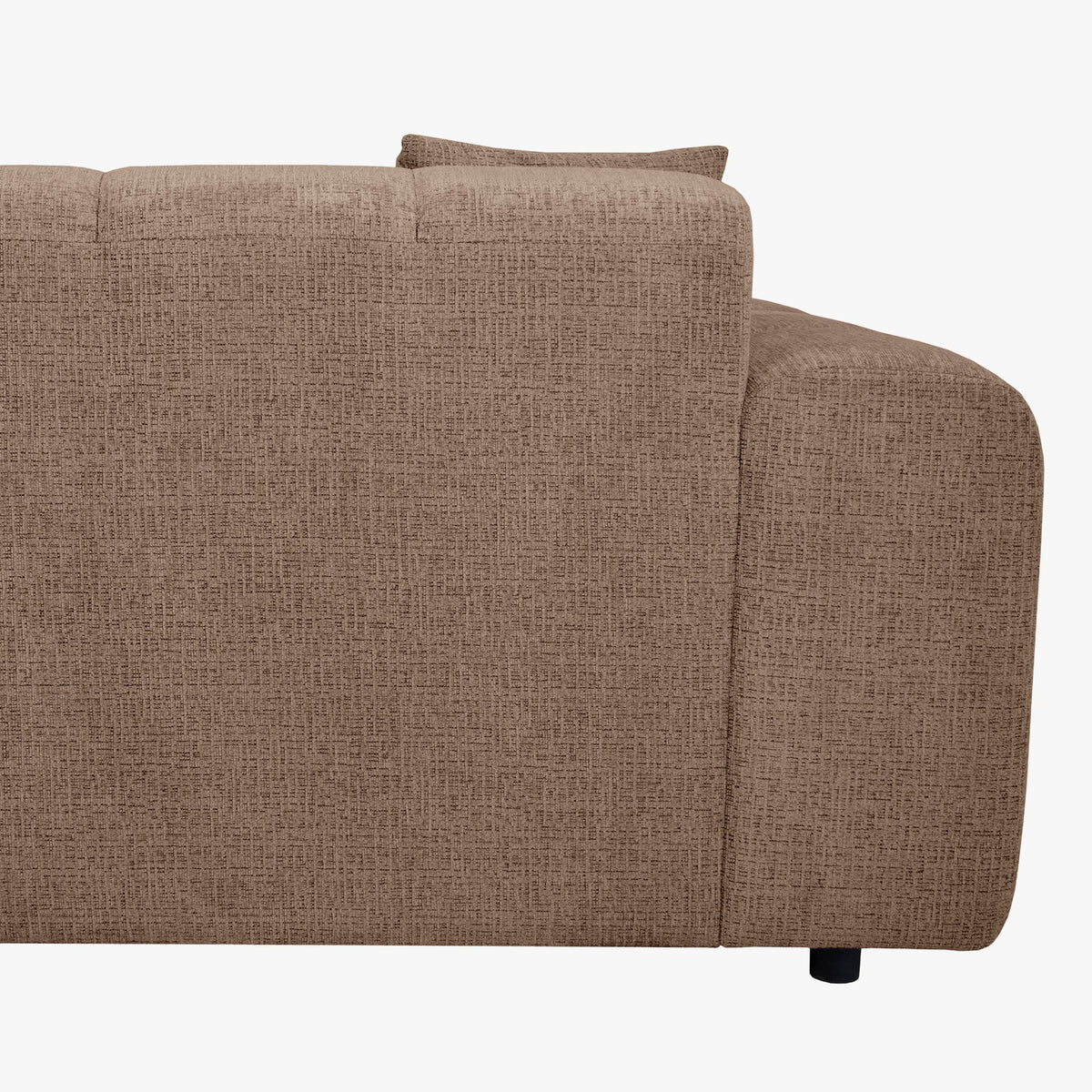 MILAN Canapé d'angle convertible en tissu taupe - Angle gauche - Mobilier Deco