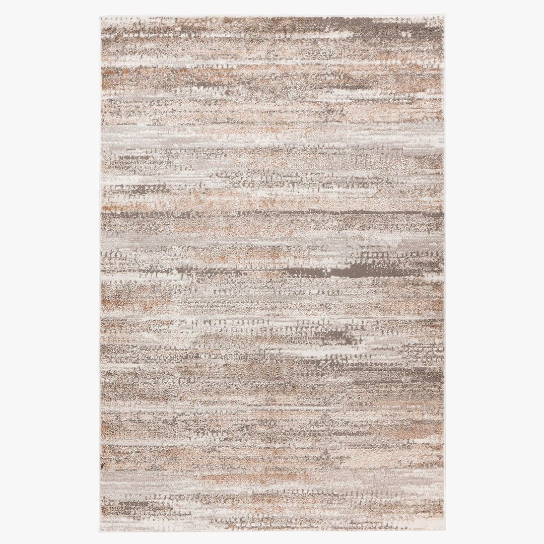 MILAS 2 Tapis en tissu texturé beige - 120x170 cm - Tapis - Mobilier Deco