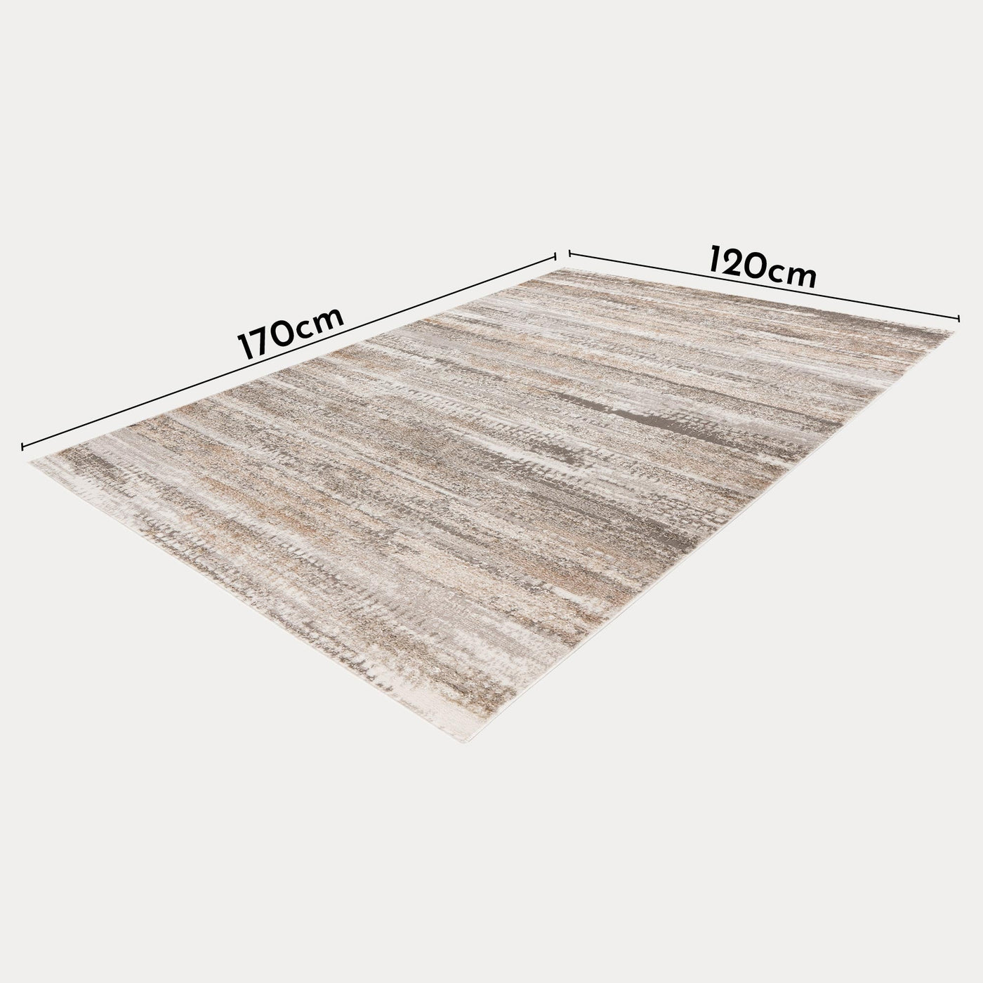 MILAS 2 Tapis en tissu texturé beige - 120x170 cm - Tapis - Mobilier Deco