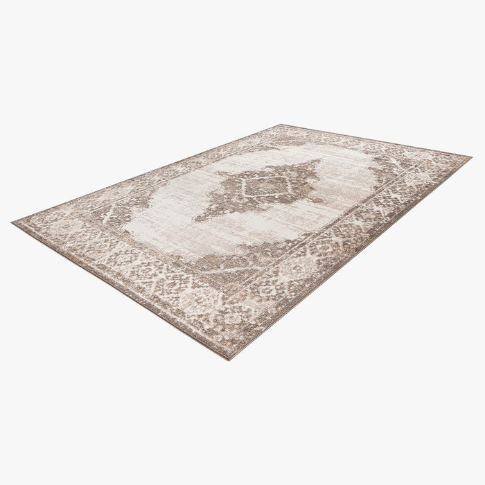 MILAS Tapis oriental en tissu beige - 80x150 cm