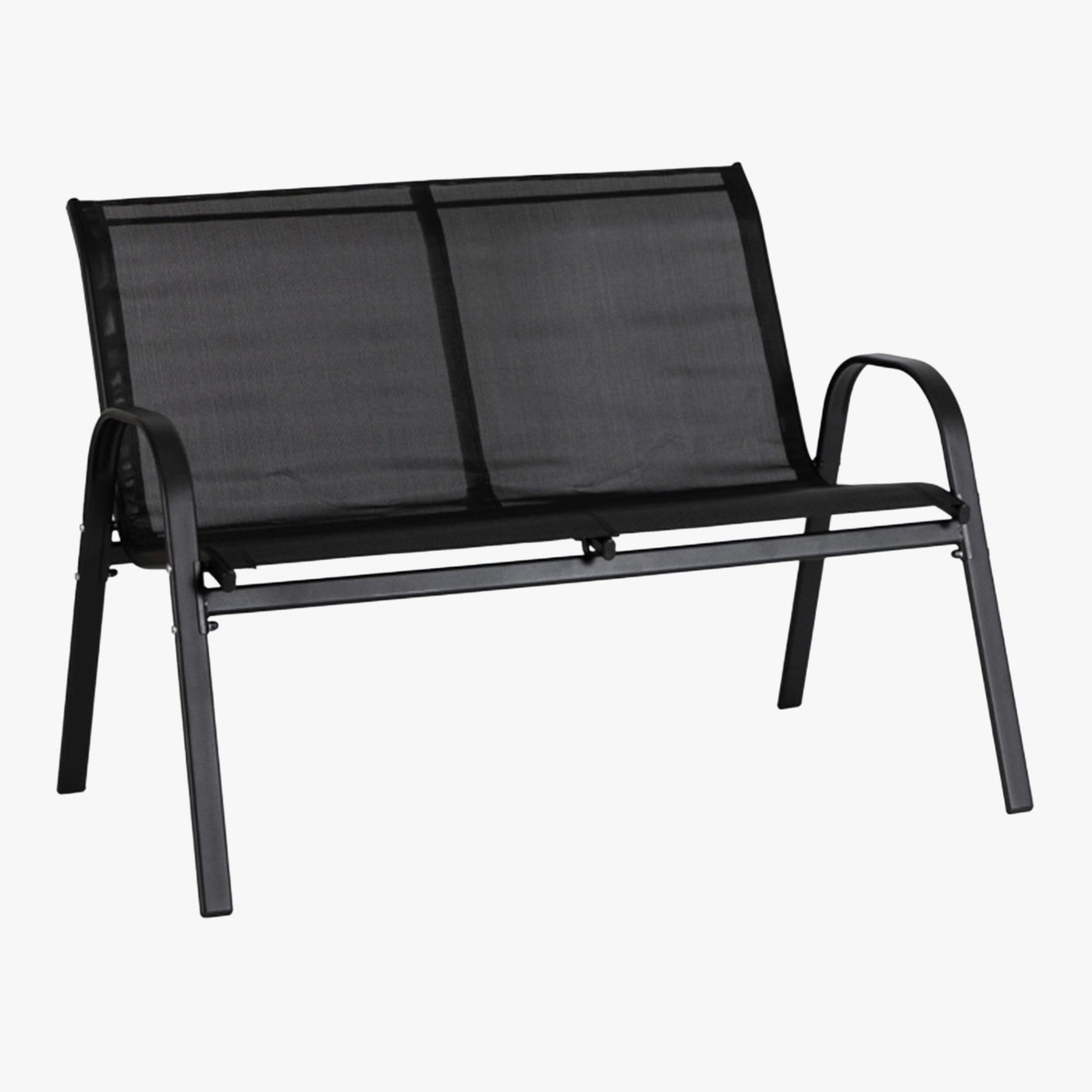 MINNESOTA Ensemble de mobilier de jardin 4 places avec table en verre noir - Mobilier de jardin - Mobilier Deco
