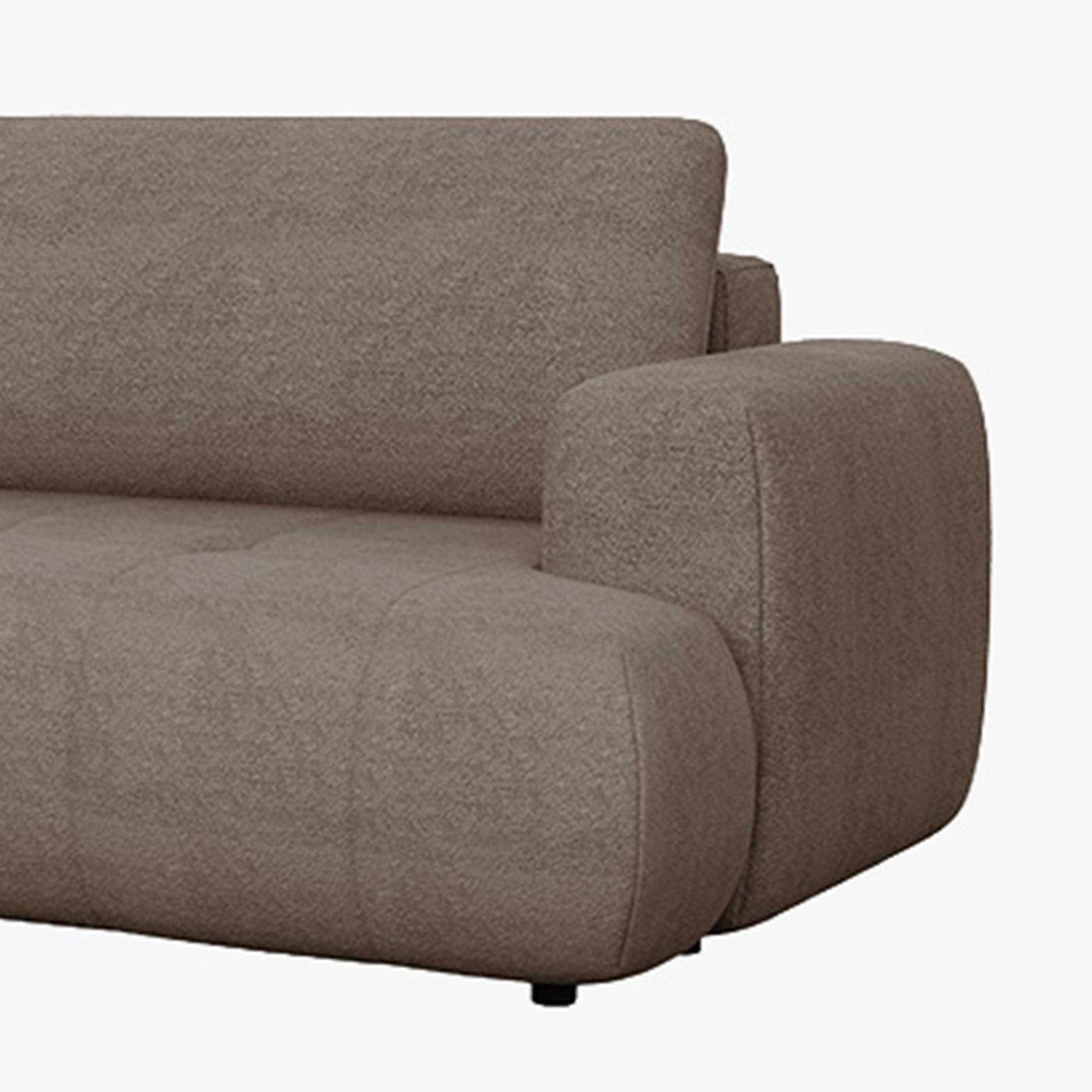 MIREL Canapé d'angle convertible en tissu marron - Angle gauche - Canapé d'angle convertible - Mobilier Deco