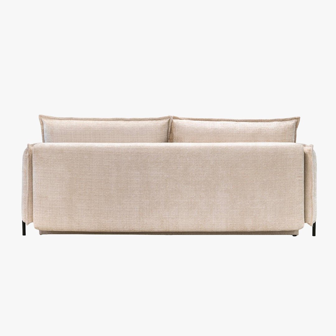 MONICA TISSU Canapé 3 places convertible avec coffre en tissu beige - Canapés convertibles - Mobilier Deco
