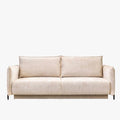 MONICA TISSU Canapé 3 places convertible avec coffre en tissu beige