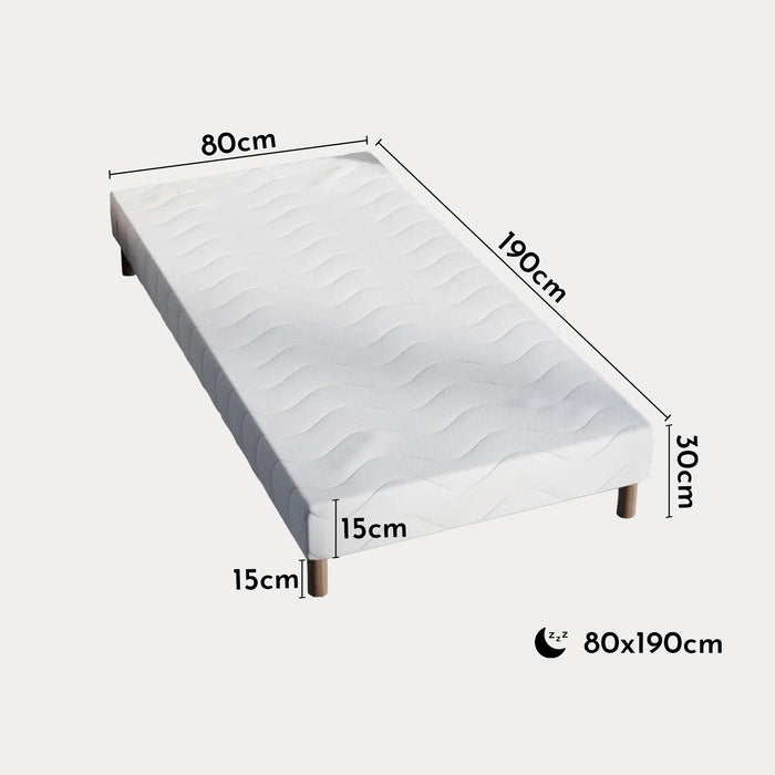 MOONLIGHT Sommier 80x200 + 4 pieds