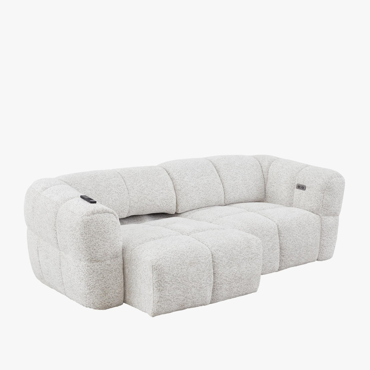 NALA Canapé 3 places relax électrique avec assises coulissantes en tissu beige - Canapé relax - Mobilier Deco