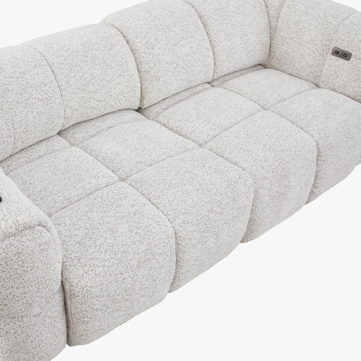 NALA Canapé 3 places relax électrique avec assises coulissantes en tissu beige - Canapé relax - Mobilier Deco