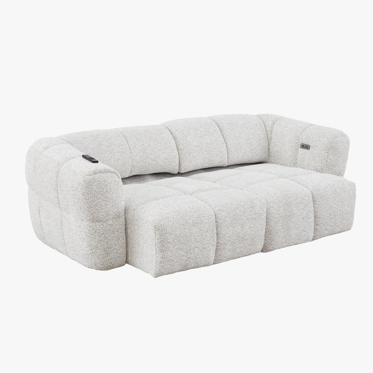 NALA Canapé 3 places relax électrique avec assises coulissantes en tissu beige - Canapé relax - Mobilier Deco