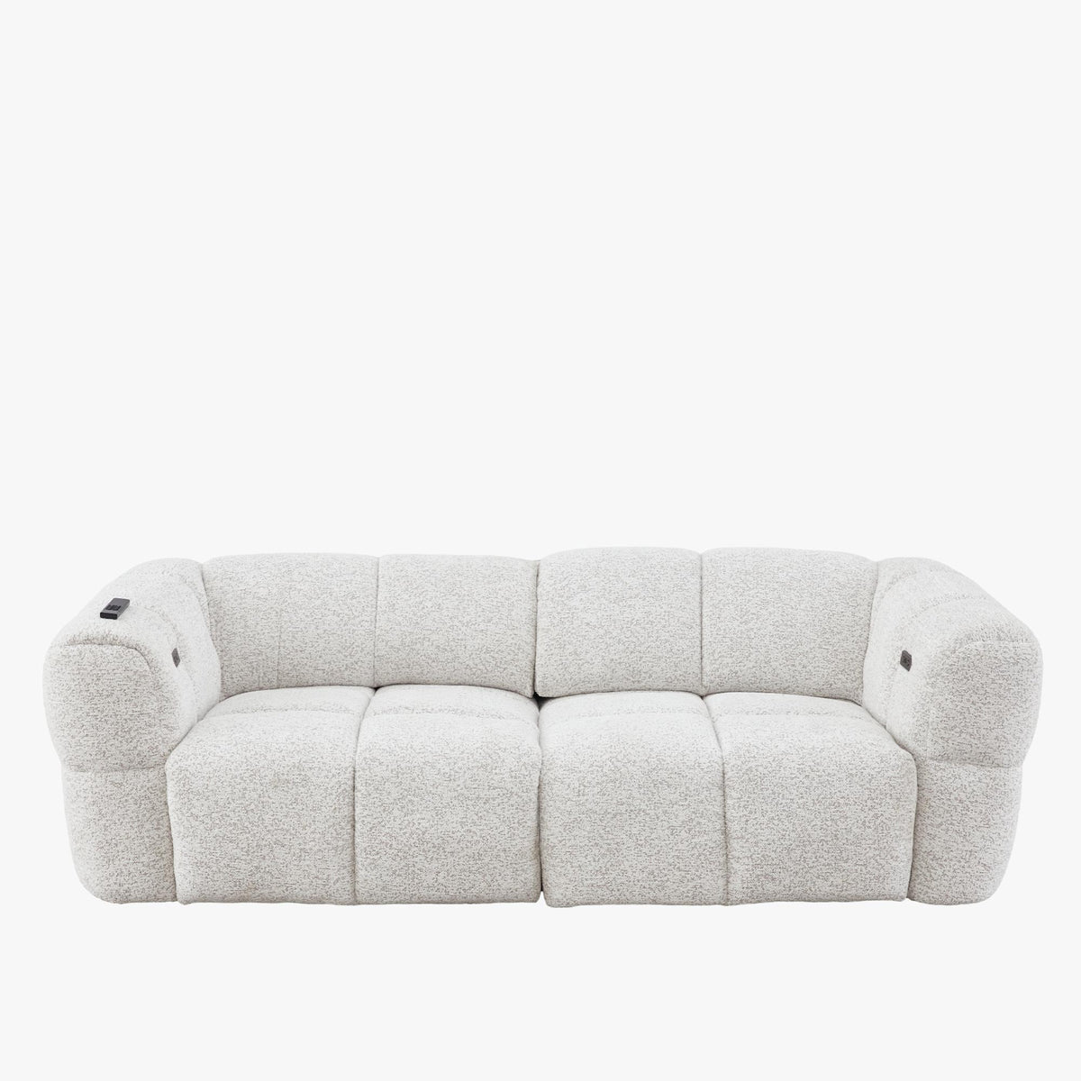NALA Canapé 3 places relax électrique avec assises coulissantes en tissu beige - Canapé relax - Mobilier Deco