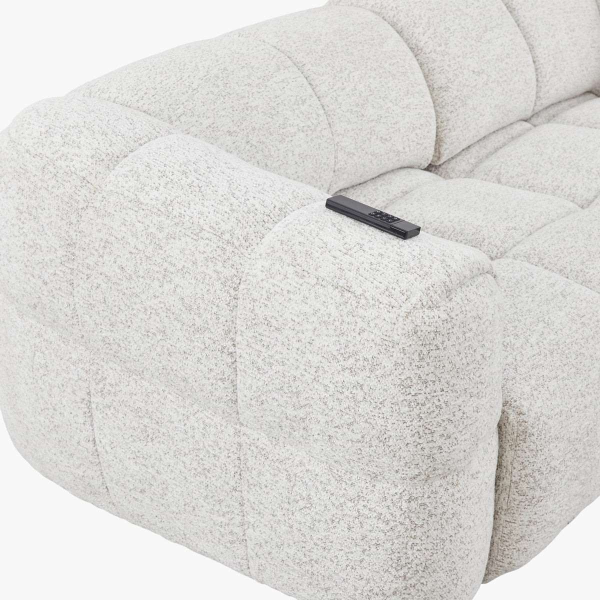 NALA Canapé 3 places relax électrique avec assises coulissantes en tissu beige - Canapé relax - Mobilier Deco