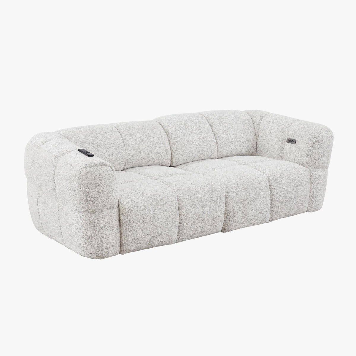 NALA Canapé 3 places relax électrique avec assises coulissantes en tissu beige - Canapé relax - Mobilier Deco