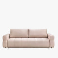 NAOMI Canapé 3 places convertible avec coffre en tissu beige