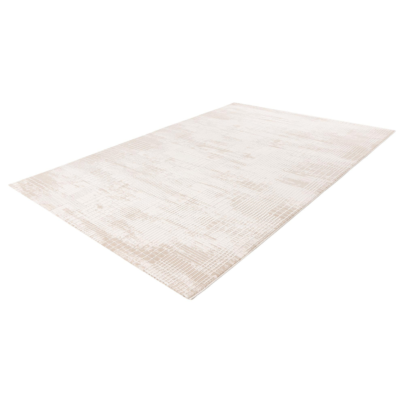 NAPOLI Tapis en tissu texturé beige - 160x230 cm - Tapis - Mobilier Deco
