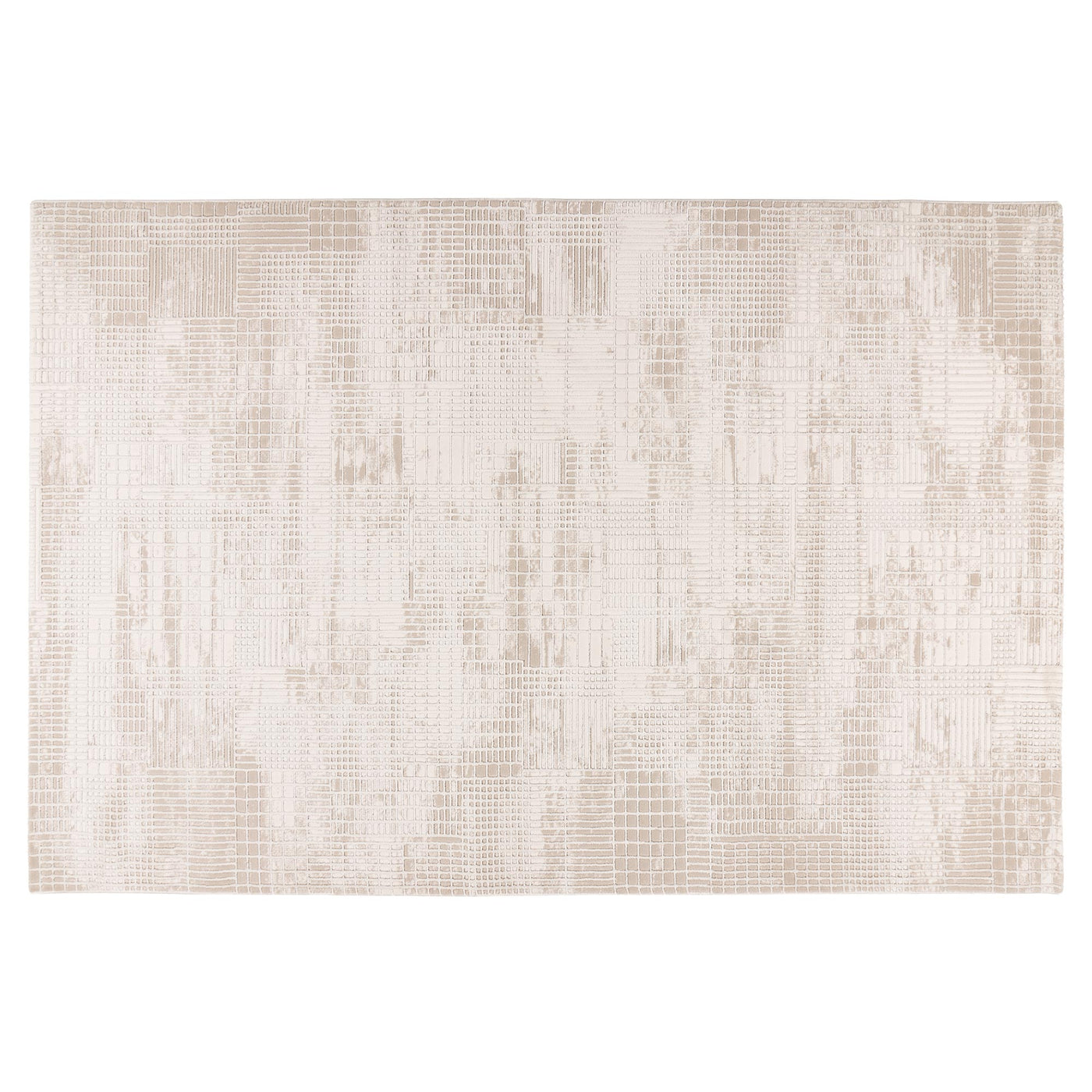 NAPOLI Tapis en tissu texturé beige - 160x230 cm - Tapis - Mobilier Deco